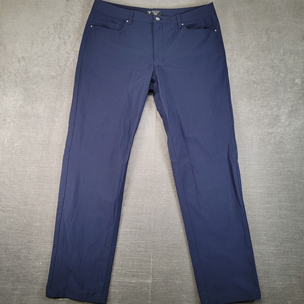 MAELREG Proflex Pants Mens 36x32 Navy Blue Performance Golf Trousers Stretch